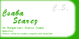 csaba starcz business card